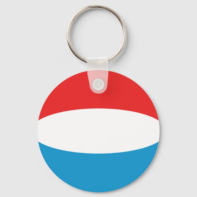 Luxembourg Fisheye Flag Keychain (Front)
