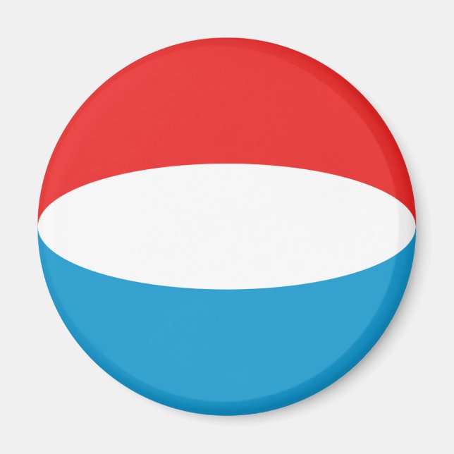 Luxembourg Fisheye Flag Magnet (Front)