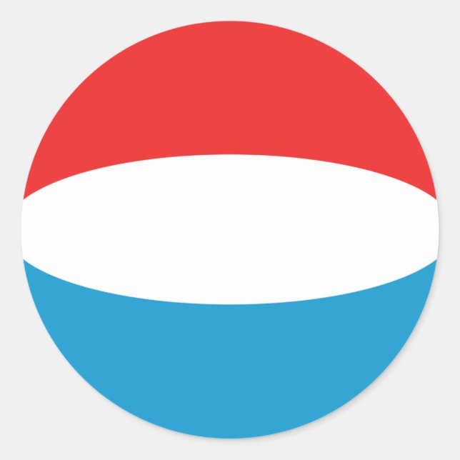 Luxembourg Fisheye Flag Sticker (Front)