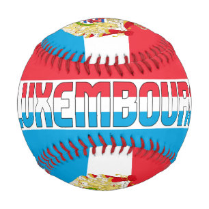 Luxembourg Flag and Coat of Arms Patriotic Baseball