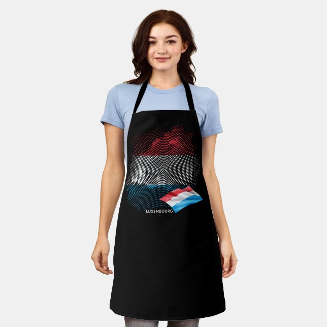 Luxembourg flag apron (Worn)