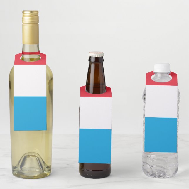 Luxembourg flag bottle tag (In Situ)