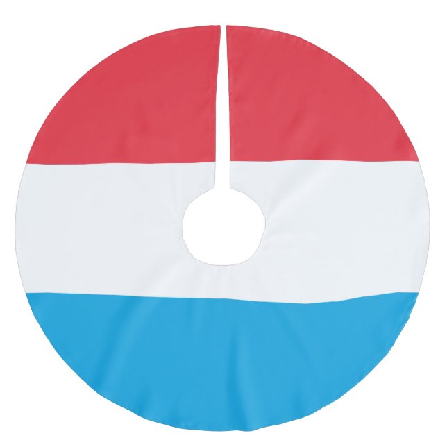 Luxembourg flag brushed polyester tree skirt (Front)