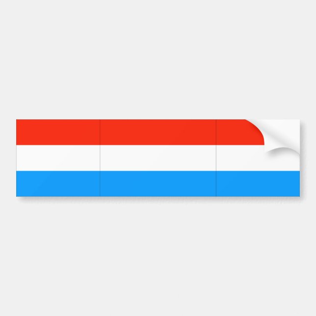 Luxembourg flag bumper sticker (Front)