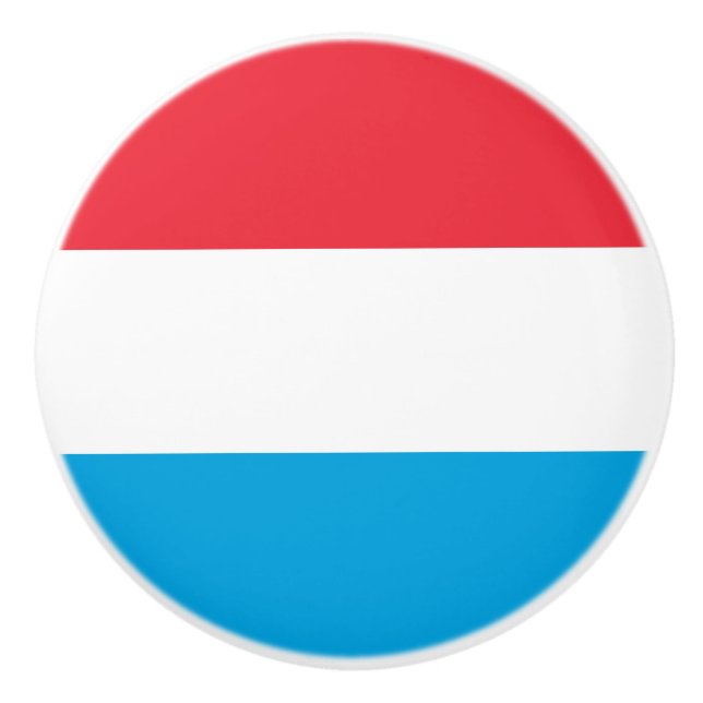 Luxembourg flag ceramic knob (Front)
