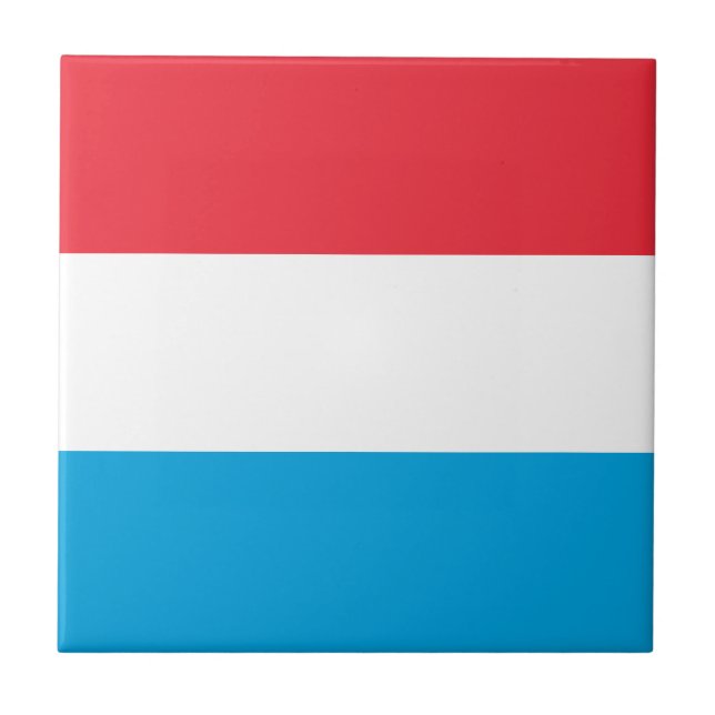 Luxembourg Flag Ceramic Tile (Front)