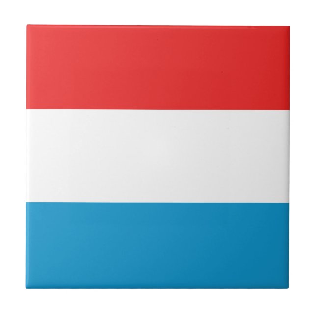 Luxembourg Flag Ceramic Tile (Front)