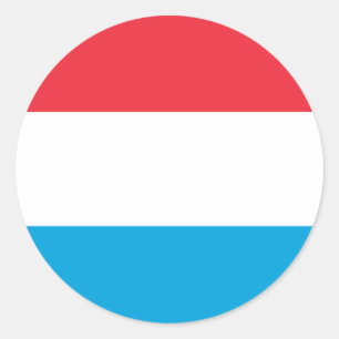 Luxembourg Flag Classic Round Sticker