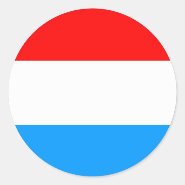 Luxembourg Flag Classic Round Sticker (Front)