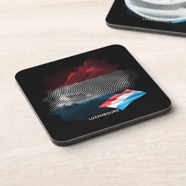 Luxembourg flag coaster (Left Side)