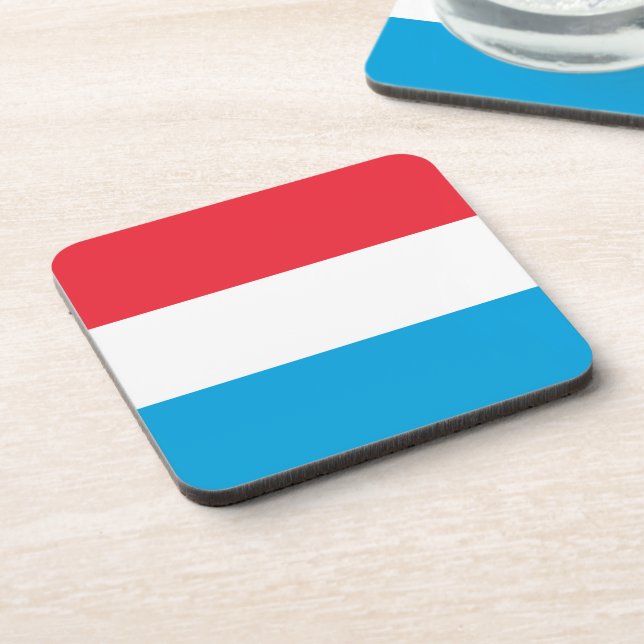 Luxembourg flag coaster (Left Side)