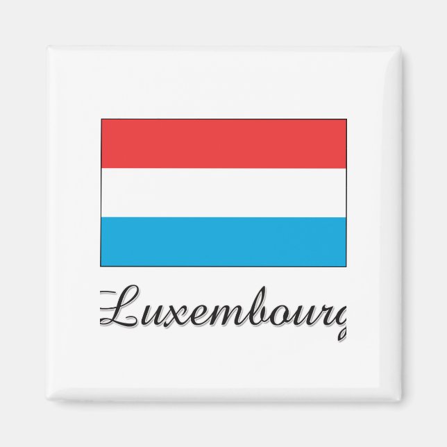 Luxembourg Flag Design Magnet (Front)