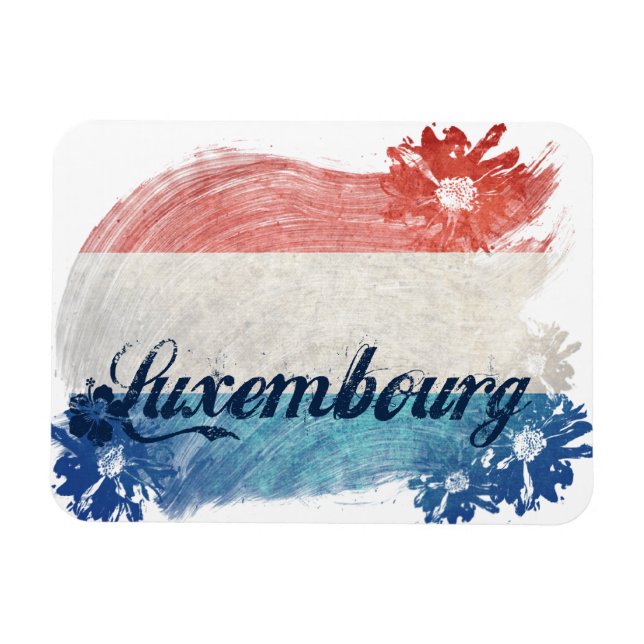 Luxembourg Flag Design Magnet (Horizontal)