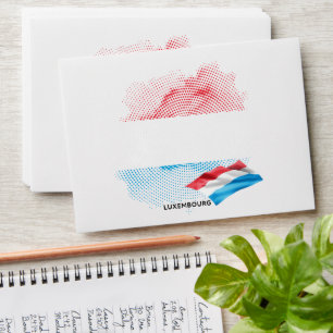 Luxembourg flag envelope