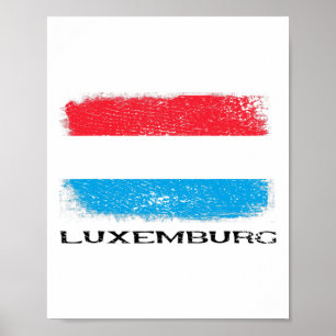 Luxembourg Flag Europe Travel Vacation Europe Luxe Poster