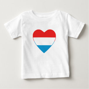 Luxembourg Flag Heart T-Shirt