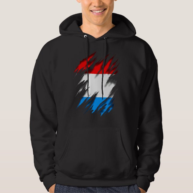 Luxembourg Flag Hoodie (Front)
