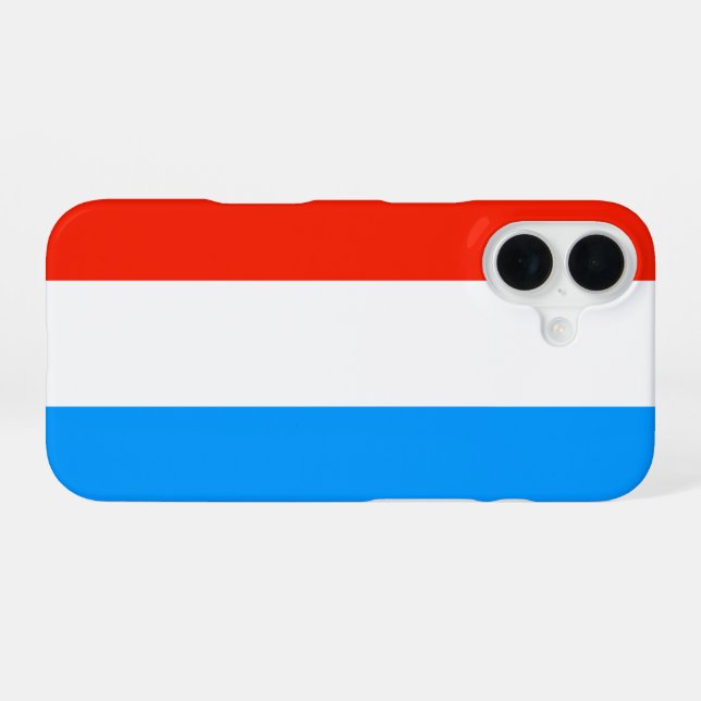 Luxembourg Flag iPhone 16 Case (Back Horizontal)
