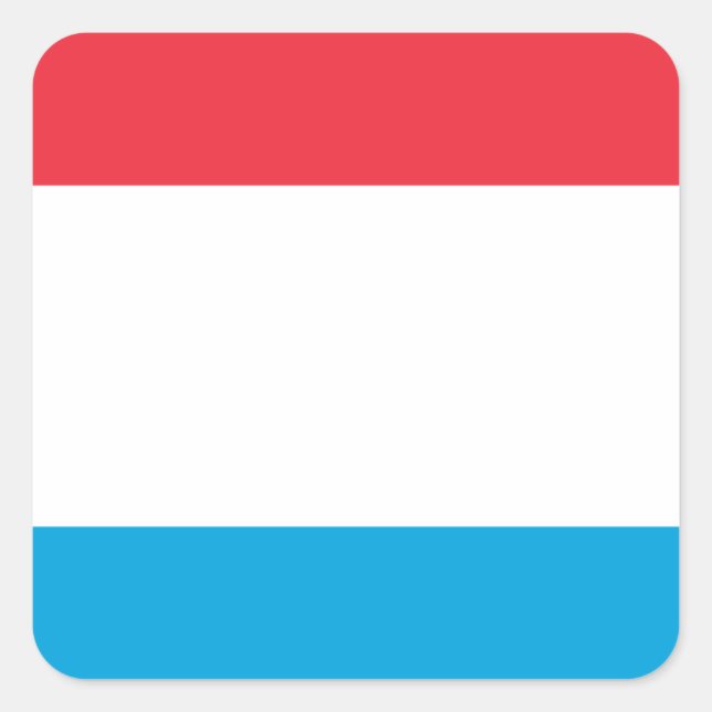 Luxembourg Flag - Lëtzebuerger Fändel - Drapeau Square Sticker (Front)