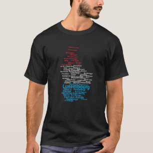 Luxembourg Flag Luxembourg Outline Luxembourger Lu T-Shirt
