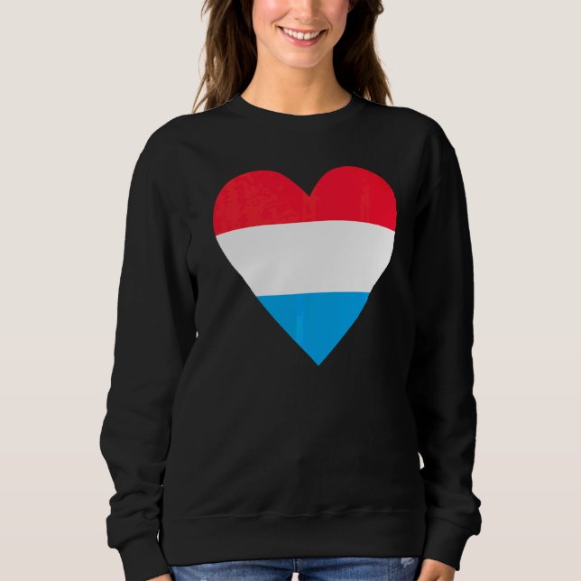 Luxembourg Flag Luxembourg Travel Luxembourger Lux Sweatshirt (Front)