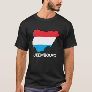 Luxembourg Flag Map Luxembourgish Roots Letzebuerg T-Shirt