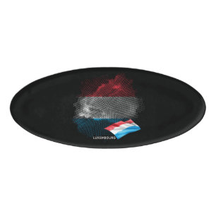 Luxembourg flag name tag