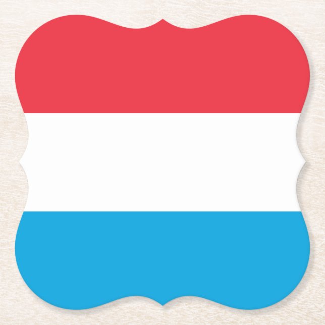 Luxembourg Flag Paper Coaster (Front)