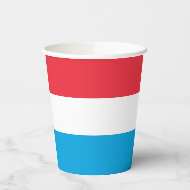 Luxembourg flag paper cups (Left)