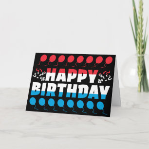Luxembourg Flag Patriotic Birthday Card