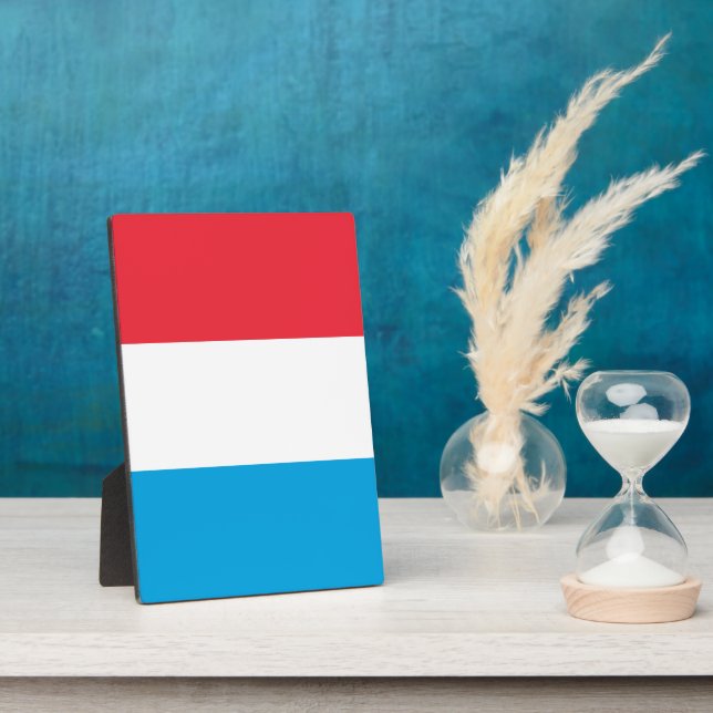 Luxembourg flag plaque (Side)