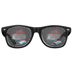 Luxembourg flag retro sunglasses