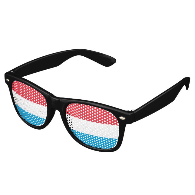 Luxembourg flag retro sunglasses (Angled)