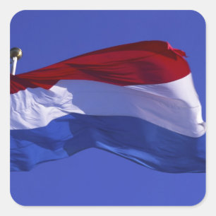Luxembourg flag RF) Square Sticker