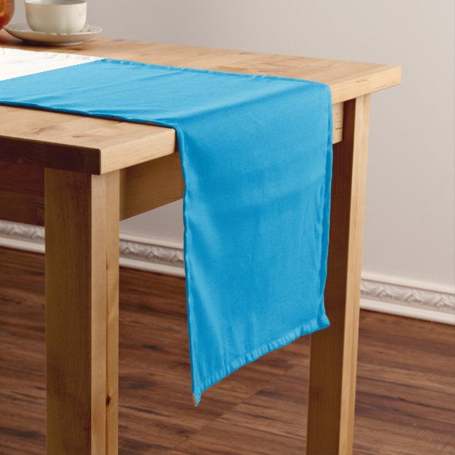 Luxembourg flag short table runner (In Situ)