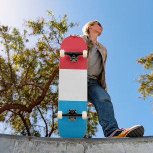 Luxembourg flag skateboard
