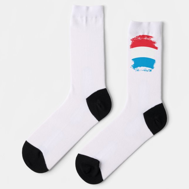 Luxembourg flag socks (Left)