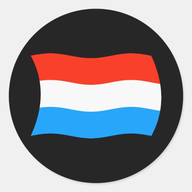 Luxembourg Flag Sticker (Front)