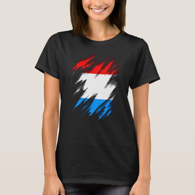 Luxembourg Flag T-Shirt (Front)