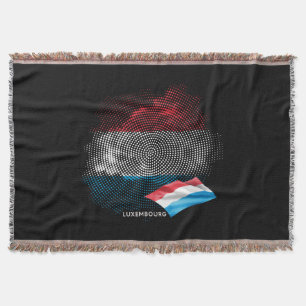 Luxembourg flag throw blanket