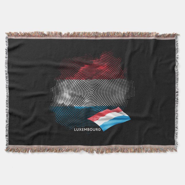 Luxembourg flag throw blanket (Front)