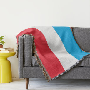 Luxembourg flag throw blanket
