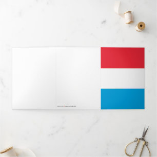 Luxembourg flag Tri-Fold card