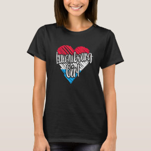Luxembourg For Girl Luxembourgish Heart Flag For W T-Shirt