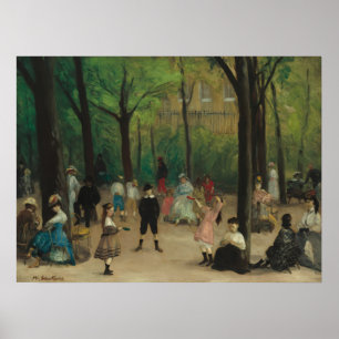 Luxembourg Gardens - W J. Glackens Fine Art Poster