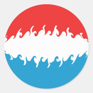 Luxembourg Gnarly Flag Classic Round Sticker