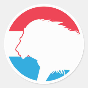 Luxembourg Lion Luxembourgish National Animal Flag Classic Round Sticker