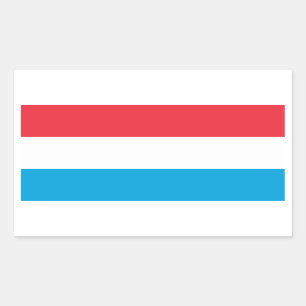 Luxembourg/Luxembourger Flag Rectangular Sticker