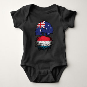 Luxembourg Luxembourgian Australian Australia Tree Baby Bodysuit