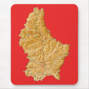 Luxembourg Map Mousepad